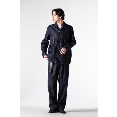 LEATHER STRAP JACKET ONEWASH （Navy）｜詳細画像