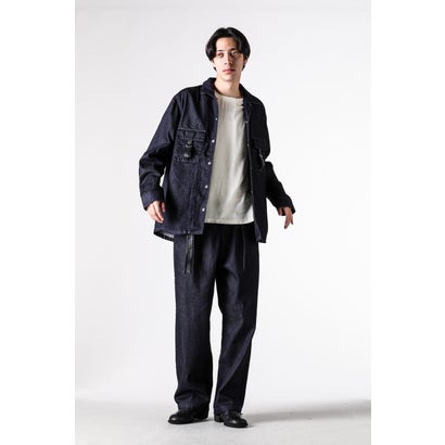 LEATHER STRAP JACKET ONEWASH （Navy）｜詳細画像