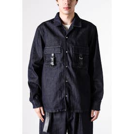 LEATHER STRAP JACKET ONEWASH （Navy）
