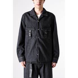 LEATHER STRAP JACKET VINTAGE （Black）