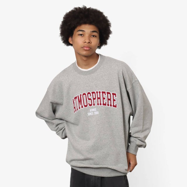 
                    Vintage college logo Sweatshirt （GRAY）