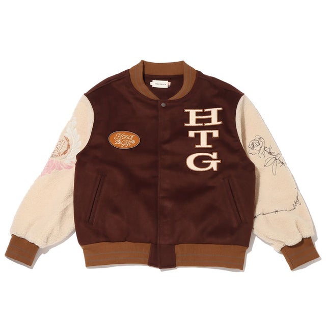 
                    HONOR THE GIFT LETTERMAN JACKET （BROWN）