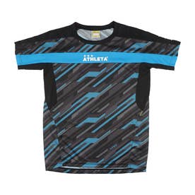 ジュニア サッカー/フットサル 半袖シャツ グラフィックプラクティスシャツ 02392J （BLK×FSR）