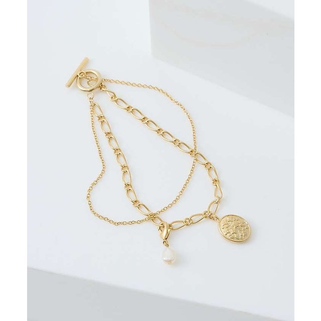 【Ljud/ユード】Petite Lilas Bracelet 2連ブレスレット （ゴールド）