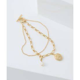 【Ljud/ユード】Petite Lilas Bracelet 2連ブレスレット （ゴールド）