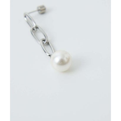 【dignif】【金属アレルギー対応】Drop Chain Pearlピアス チ （シルバー）｜詳細画像