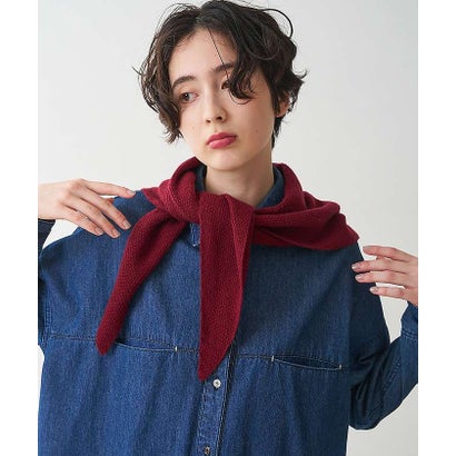 【WEB限定】【WILLIAM BRUNTON】TRIANGLE SCARF （ワイン）｜詳細画像