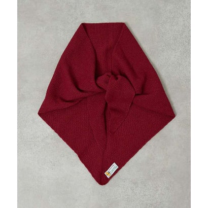 【WEB限定】【WILLIAM BRUNTON】TRIANGLE SCARF （ワイン）｜詳細画像