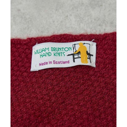 【WEB限定】【WILLIAM BRUNTON】TRIANGLE SCARF （ワイン）｜詳細画像