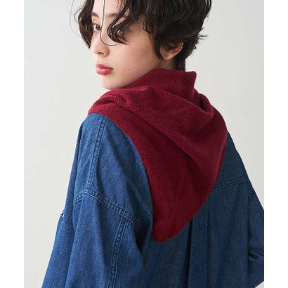 【WEB限定】【WILLIAM BRUNTON】TRIANGLE SCARF （ワイン）｜詳細画像