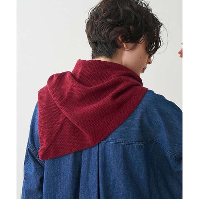 【WEB限定】【WILLIAM BRUNTON】TRIANGLE SCARF （ワイン）｜詳細画像