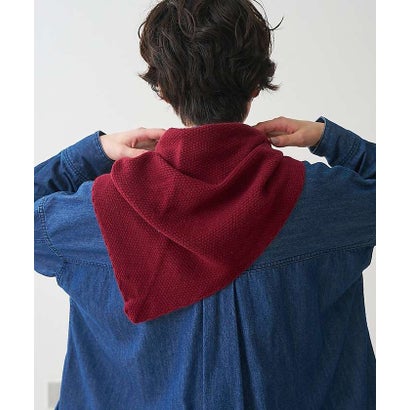 【WEB限定】【WILLIAM BRUNTON】TRIANGLE SCARF （ワイン）｜詳細画像