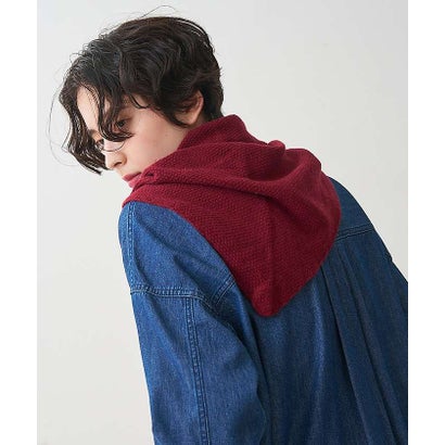 【WEB限定】【WILLIAM BRUNTON】TRIANGLE SCARF （ワイン）｜詳細画像
