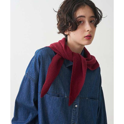 【WEB限定】【WILLIAM BRUNTON】TRIANGLE SCARF （ワイン）｜詳細画像