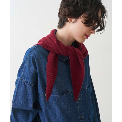 【WEB限定】【WILLIAM BRUNTON】TRIANGLE SCARF （ワイン）｜詳細画像