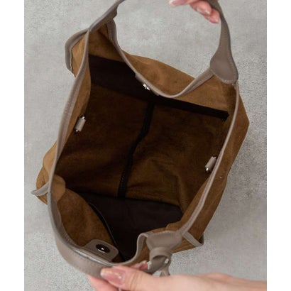marco masi  ECO SUEDE TOTE M （ブラウン）｜詳細画像