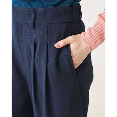 コンフォート2タックセミワイドパンツ （ネイビー）｜詳細画像