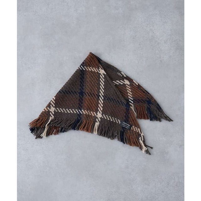【John Branigan/ジョンブラニガン】FRINGE STOLE チェッ （ブラウン）