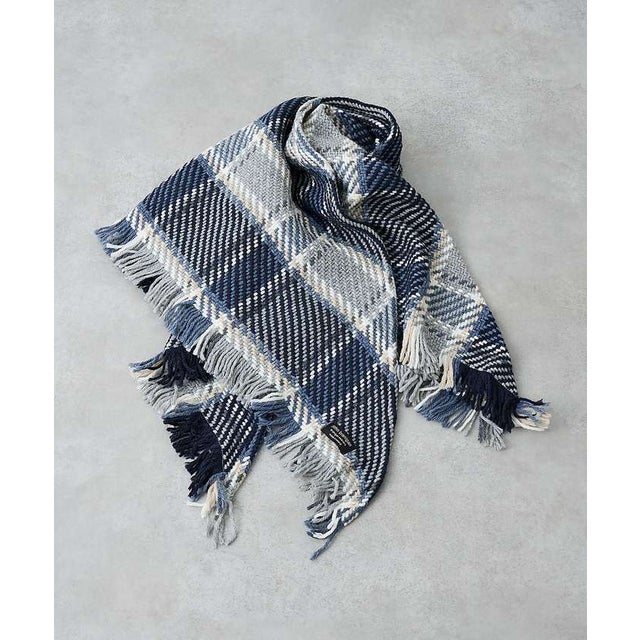 【John Branigan/ジョンブラニガン】CHECK SHAWL チェック （ブルー）