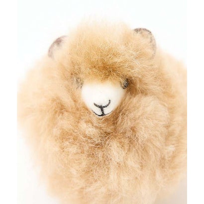 COSYベビーアルパカファーSHEEPキーリング （ベージュ）｜詳細画像