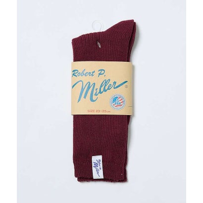Miller 1P Socks -crew- （ボルドー）｜詳細画像