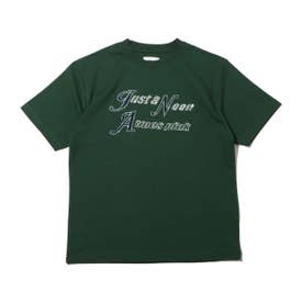 JUST A NOON × ラインストーンロゴTシャツ （GREEN）