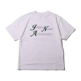 JUST A NOON × ラインストーンロゴTシャツ （WHITE）