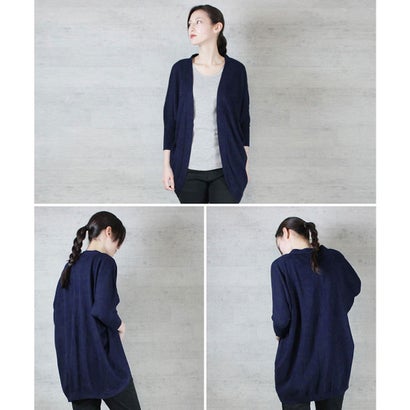 綿ニットドルマンカーディガン （NAVY）｜詳細画像