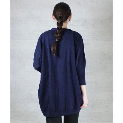 綿ニットドルマンカーディガン （NAVY）｜詳細画像