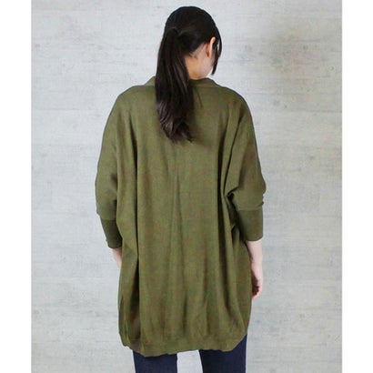 綿ニットドルマンカーディガン （KHAKI）｜詳細画像