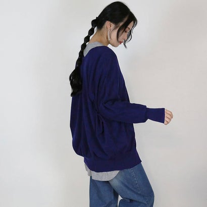 アットワン atONE コットンニットドルマンカーディガン （NAVY）｜詳細画像
