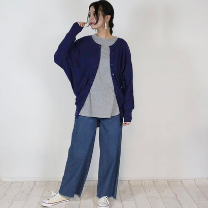 アットワン atONE コットンニットドルマンカーディガン （NAVY）｜詳細画像