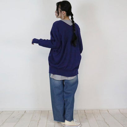 アットワン atONE コットンニットドルマンカーディガン （NAVY）｜詳細画像