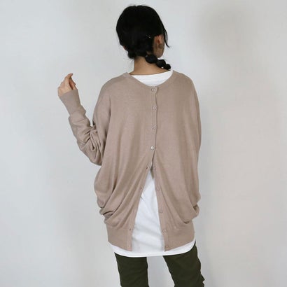 コットンニットドルマンカーディガン （GRAY BEIGE）｜詳細画像