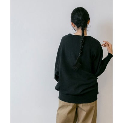 アットワン atONE Vネックドルマン綿ニット （BLACK）｜詳細画像