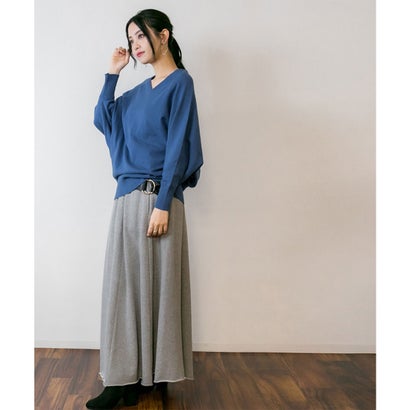 アットワン atONE Vネックドルマン綿ニット （BLUE）｜詳細画像