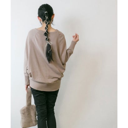 アットワン atONE Vネックドルマン綿ニット （GRAY_BEIGE）｜詳細画像