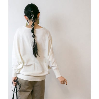 アットワン atONE Vネックドルマン綿ニット （WHITE）｜詳細画像