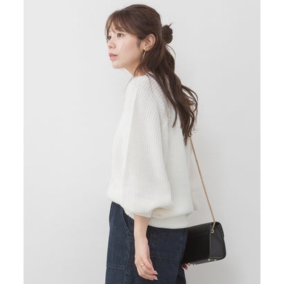 アットワン atONE バルーン袖ゆるニット （OFF WHITE）｜詳細画像