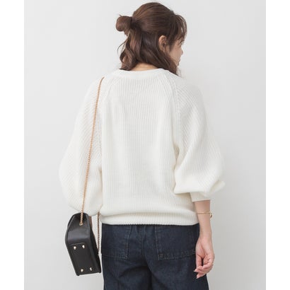 アットワン atONE バルーン袖ゆるニット （OFF WHITE）｜詳細画像