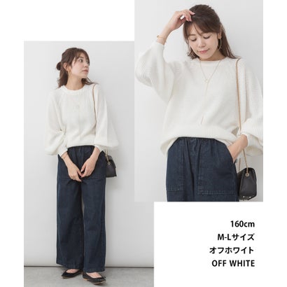 アットワン atONE バルーン袖ゆるニット （OFF WHITE）｜詳細画像