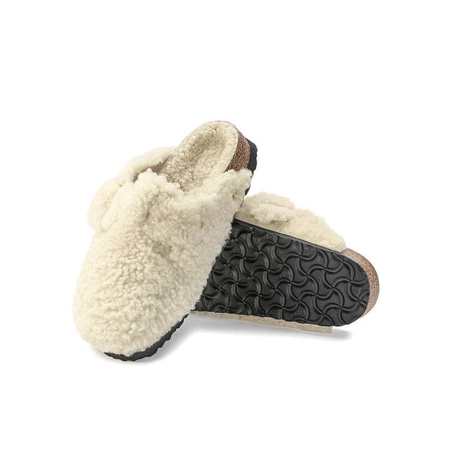 ●BIRKENSTOCK BOSTON TEDDY ファーサンダル （アイボリー）