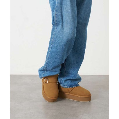 オゥ バニスター Au BANNISTER 【販売店舗限定】フェイクムートン・ベルトブーツ【予約】 （ブラック）｜詳細画像