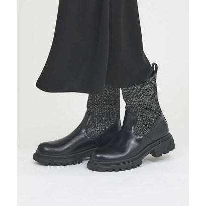 【販売店舗限定】ニットソックスブーツ【予約】 （ダークブラウン）｜詳細画像