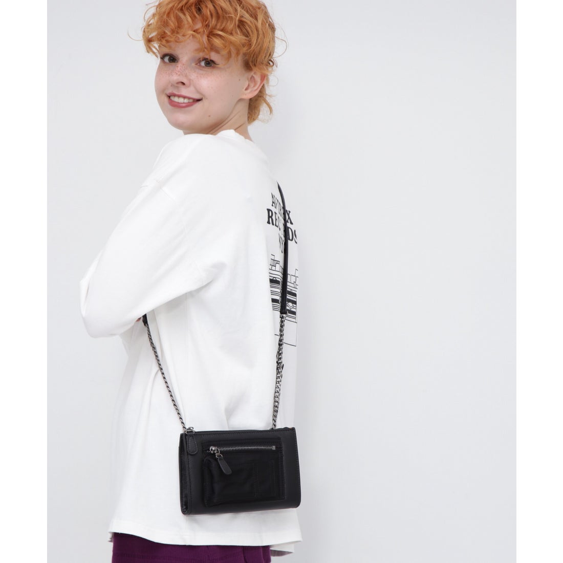 アヴィレックス AVIREX LEATHER CHAIN SHOULDER BAG/レザーチェーン 