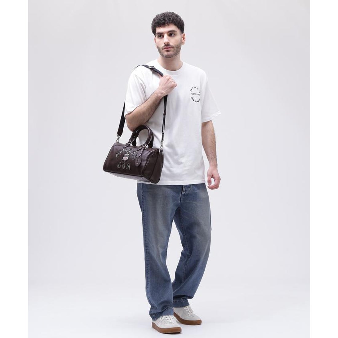 アヴィレックス AVIREX 《直営店別注》VARSITY LEATHER MINI DUFFLE