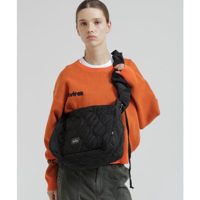 LーQUILTINGRUCHED SHLDRSTRAPBAG （ブラック）