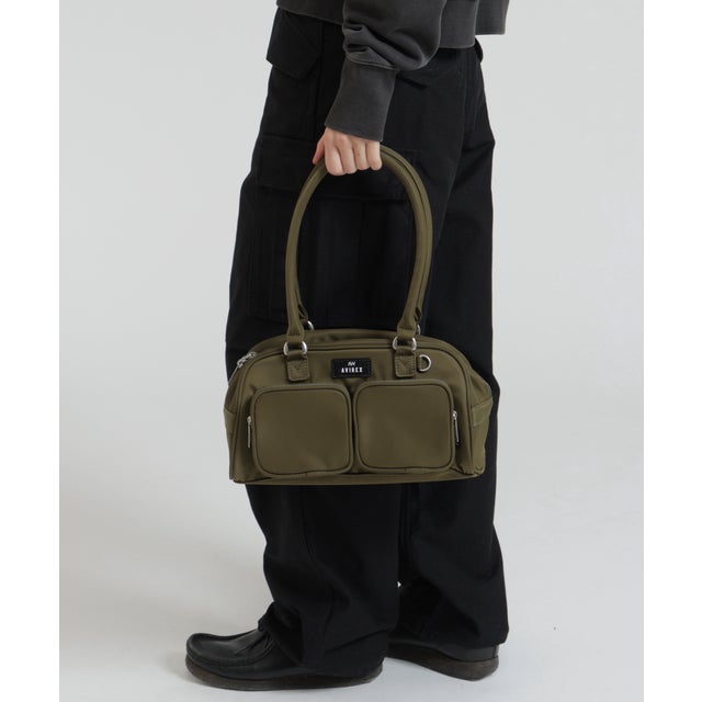 LーNYLON POCKET HANDLE BAG （オリーブ）