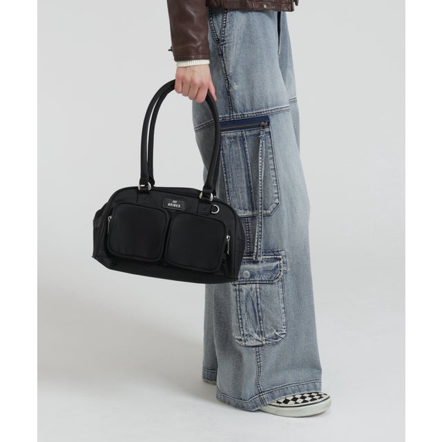 LーNYLON POCKET HANDLE BAG （ブラック）
