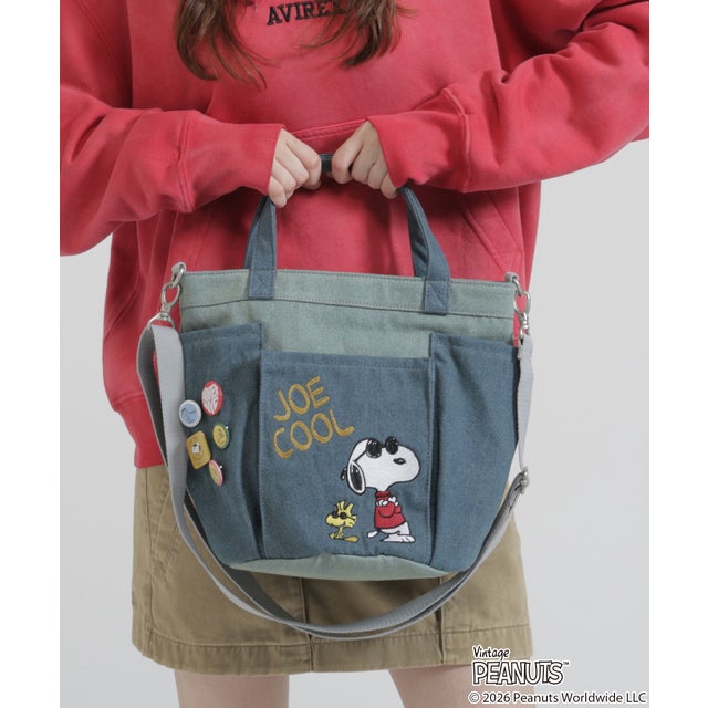 《AVIREX×PEANUTS》JOE COOL DENIM MINI TOTE BAG （ユーズド2）